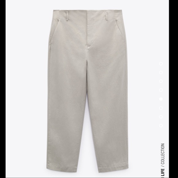 NWOT SLIGHT TEAR Cropped tapered fit pants — Zara - Picture 4 of 8